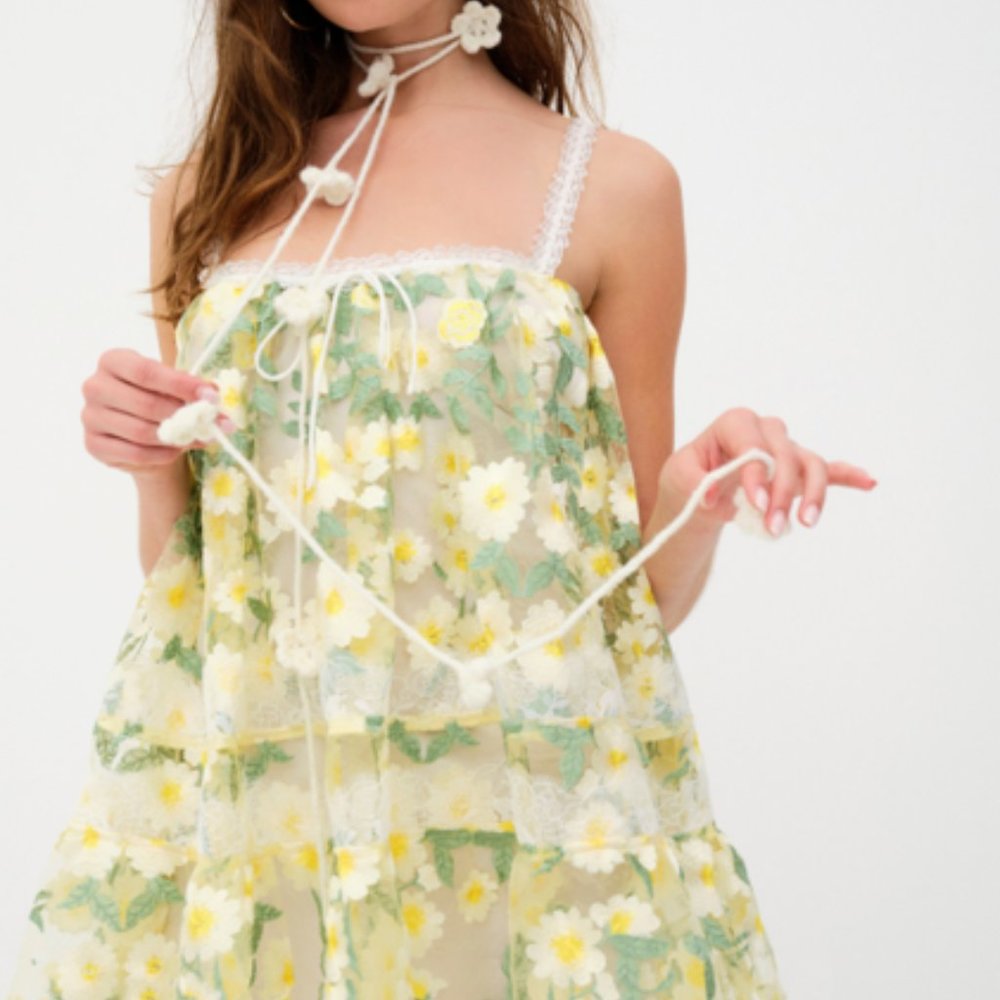 For Love & Lemons Rachel Mini Dress NWT - Picture 3 of 8